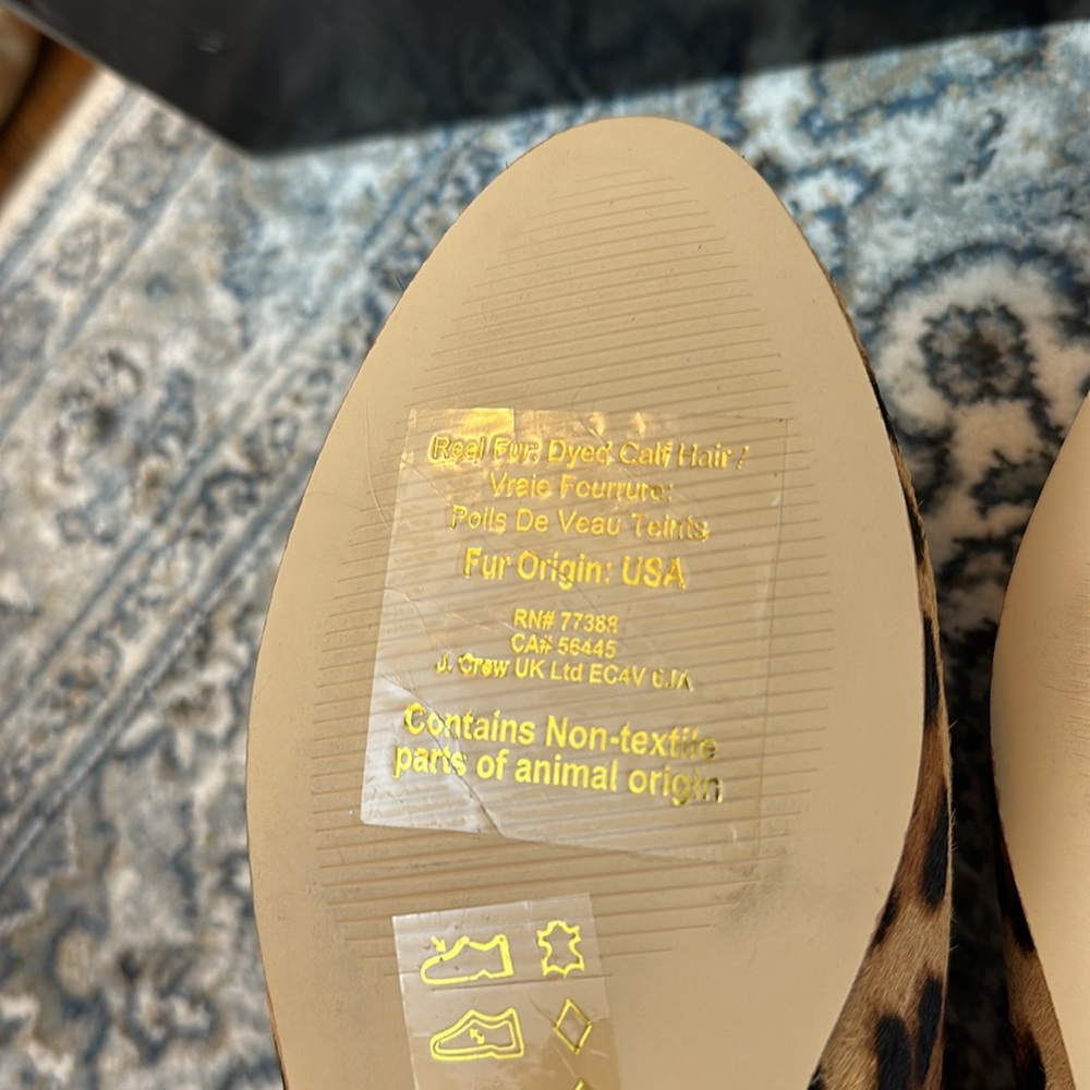 JCrew Factory Leopard calf hair smoking loafers, new in box! - Picture 3 of 4